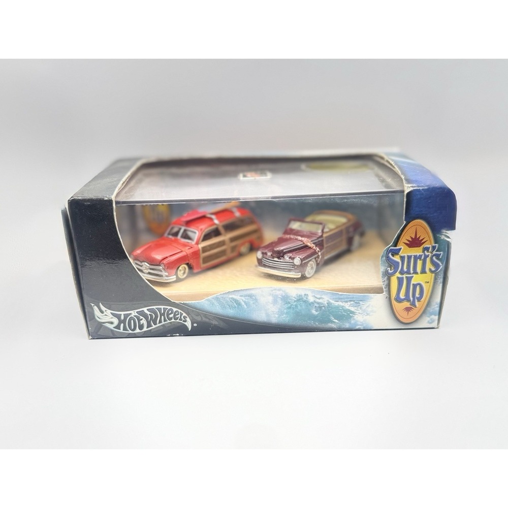 2003 Hot Wheels Surf's Up 49 Ford Woody 46 Ford Ragtop 2-Car Set Limited 57291